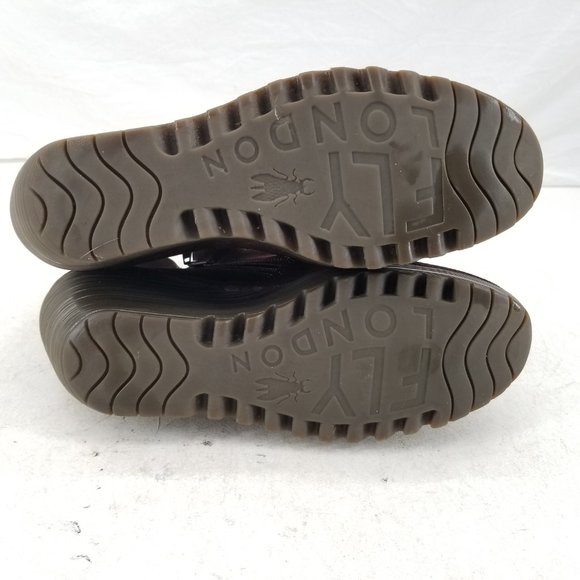 Fly London Boots Womens 38 Yip Ankle Booties Wedge Side Zipper F500505001 Brown - Picture 7 of 16